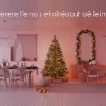 Décoration de Noël : salon festif rouge or et blanc bois