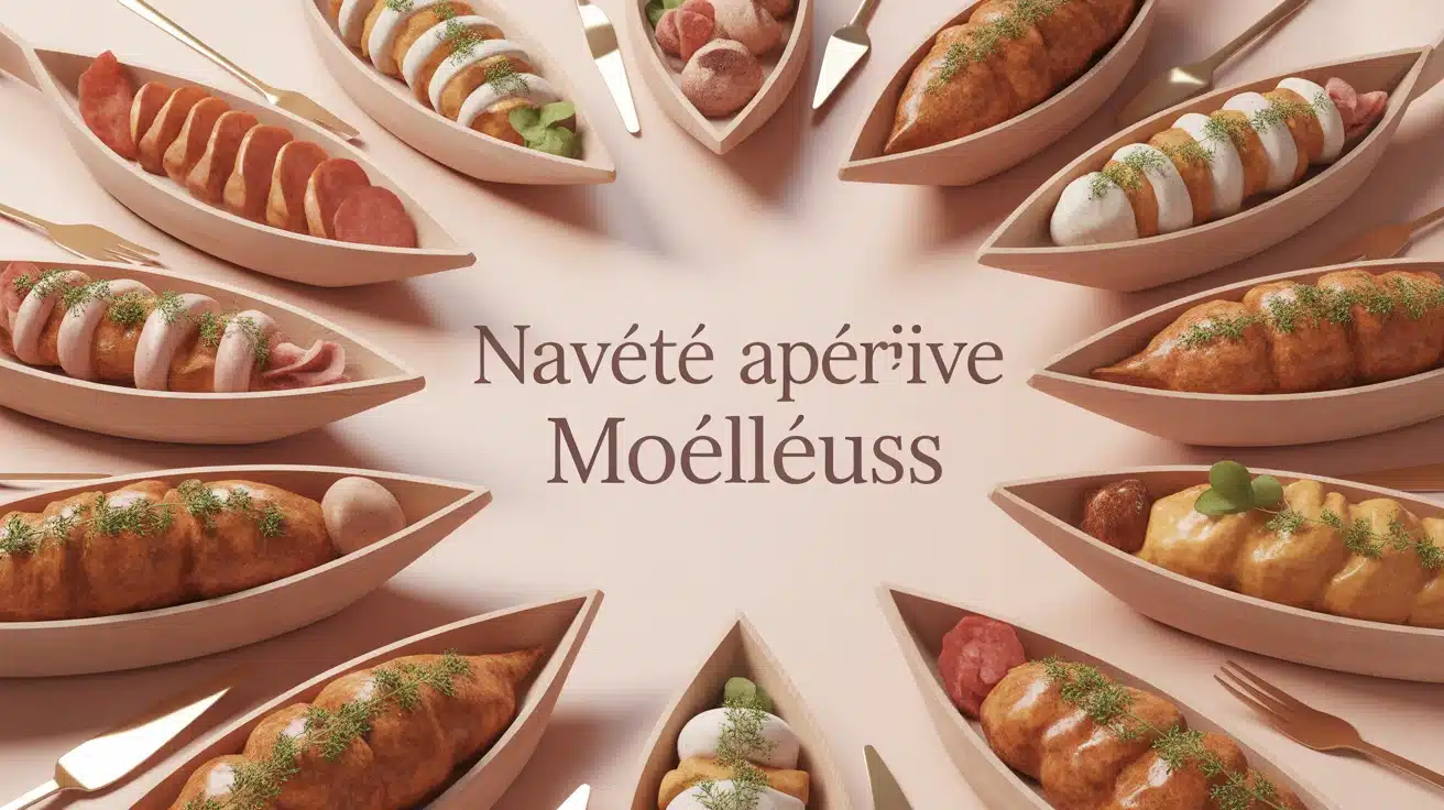 Navette apéritive maison moelleuse sur plateau