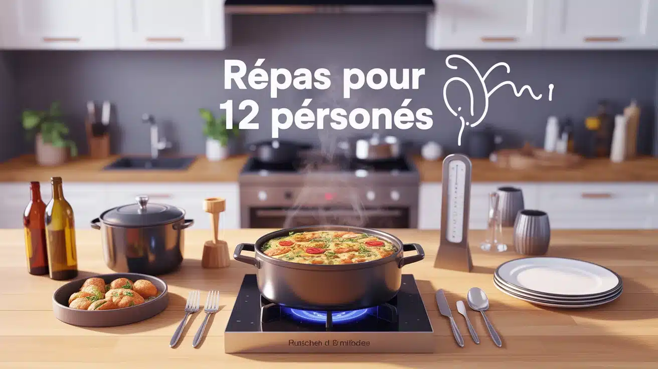 Repas pour 12 personnes avec réchauffage maîtrisé la veille