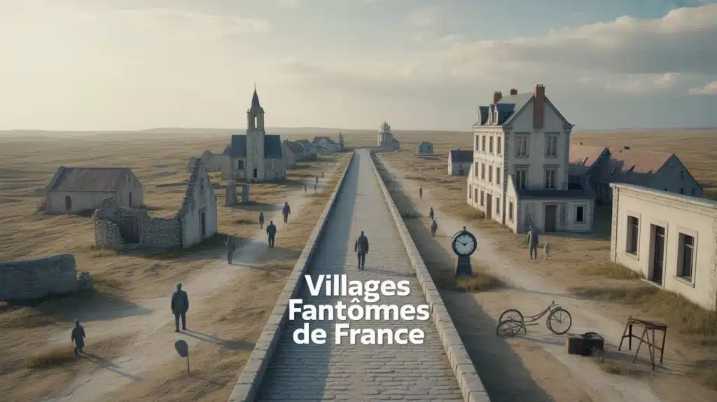 Villages fantômes de France : ruelle brumeuse et ruines