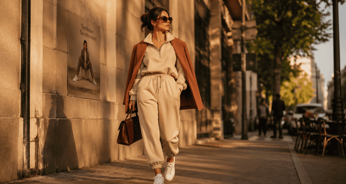 survetement tendance femme oversize rue urbaine