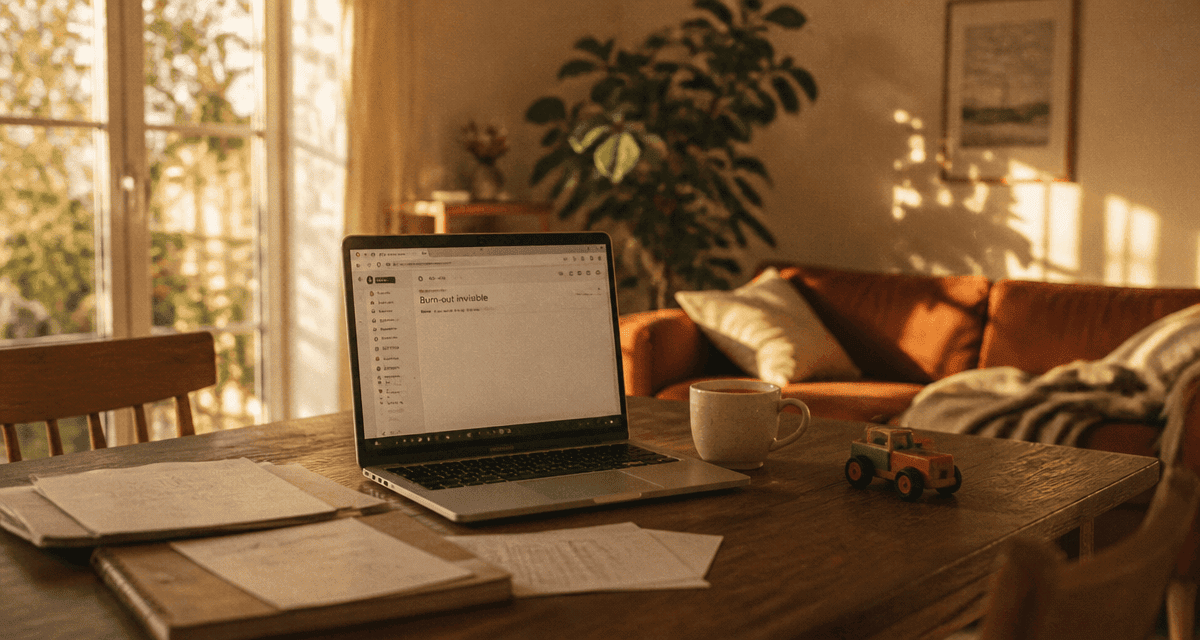 burn out teletravail image ambiance maison