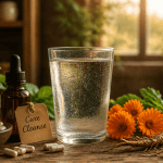 cleanse naturel verre eau compléments plantes