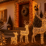 decoration noel exterieur jardin guirlandes led rennes