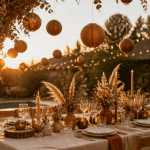 decos de mariage table extérieure sous arche