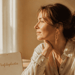 profiloplastie profil femme lumière dorée