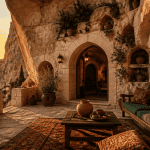 turquie maison troglodyte cappadoce facade roche
