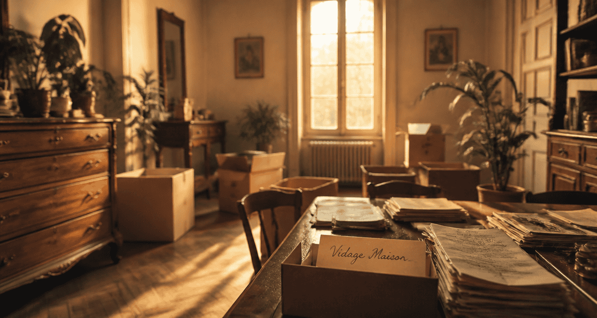 vidage maison succession cartons meubles