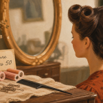 Coiffure année 50 : boucles rétro Victory Rolls, bigoudis mousse et épingles