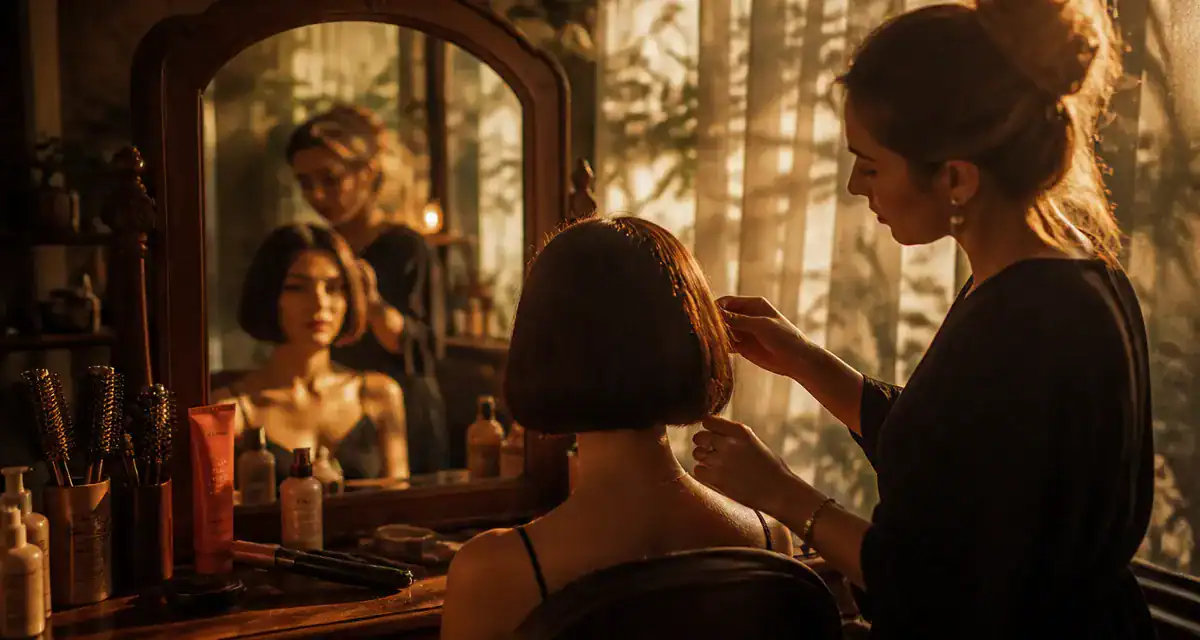 coiffure de star carré bob miroir