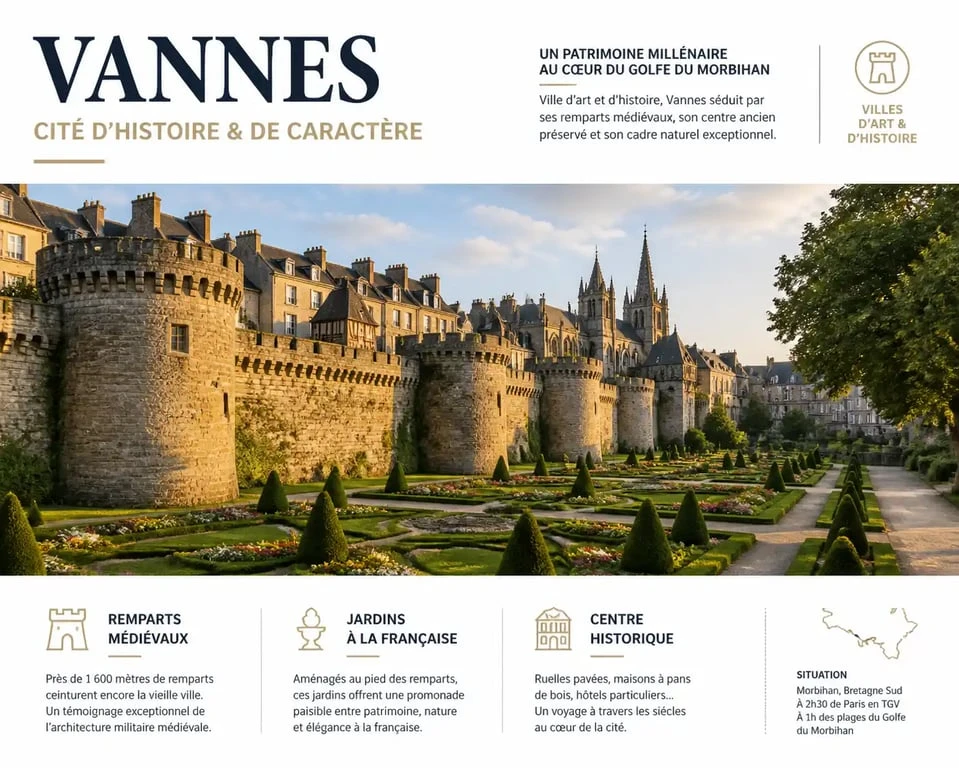 Remparts et jardins de Vannes, un incontournable à visiter lors d'un séjour dans le Morbihan