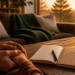 Maturité émotionnelle mains adultes enfant salon
