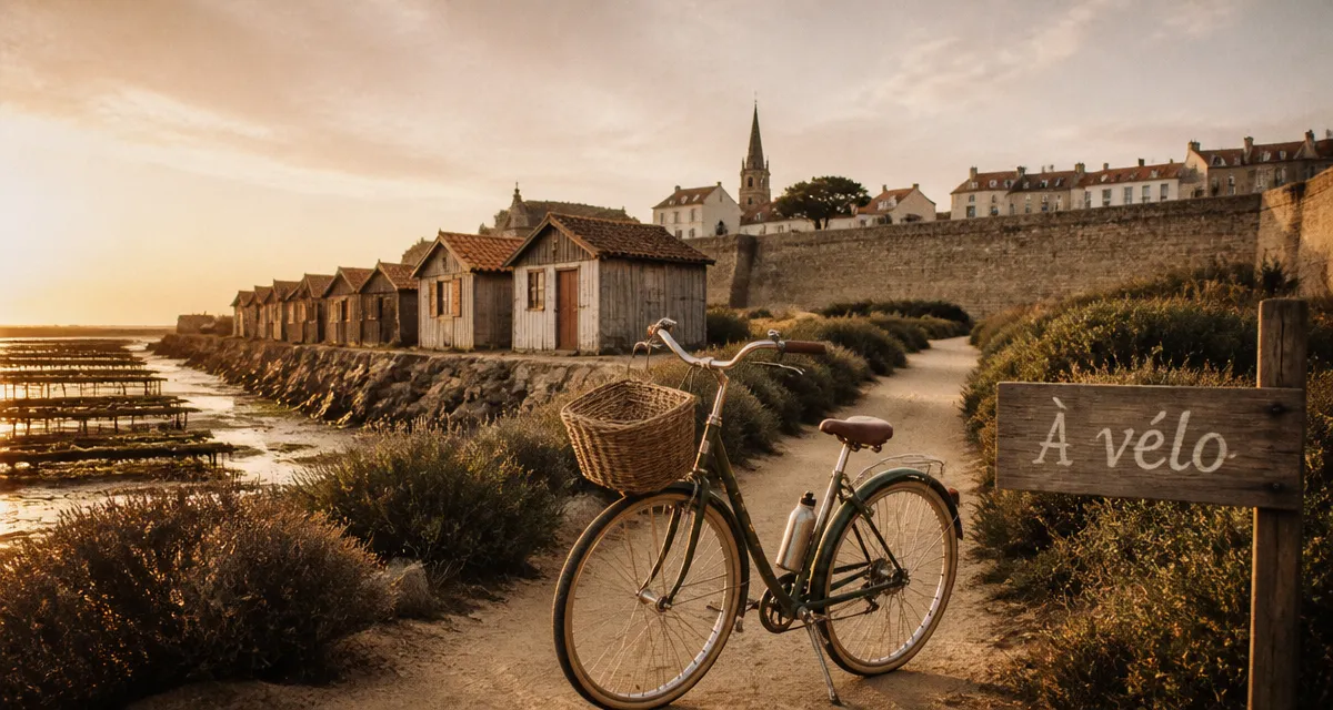 Que faire ile de ré : vélo entre cabanes ostréicoles et remparts, golden hour