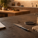 Tableau comparatif plan de travail cuisine : céramique et quartz en cuisine moderne