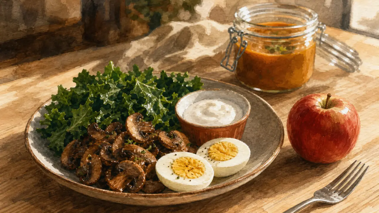 Assiette d’aliments qui ne font pas grossir : fibres et protéines