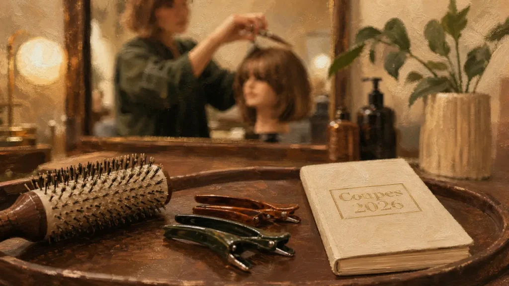 Coupe de cheveux pour visage sublimé : frange rideau et carré sculpté