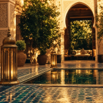 Patio d’un riad, hôtels de luxe à Marrakech Royal Mansour