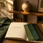 Le vert se marie avec quelle couleur : associations vert forêt et tons chocolat, doré sable, beige crème, terracotta