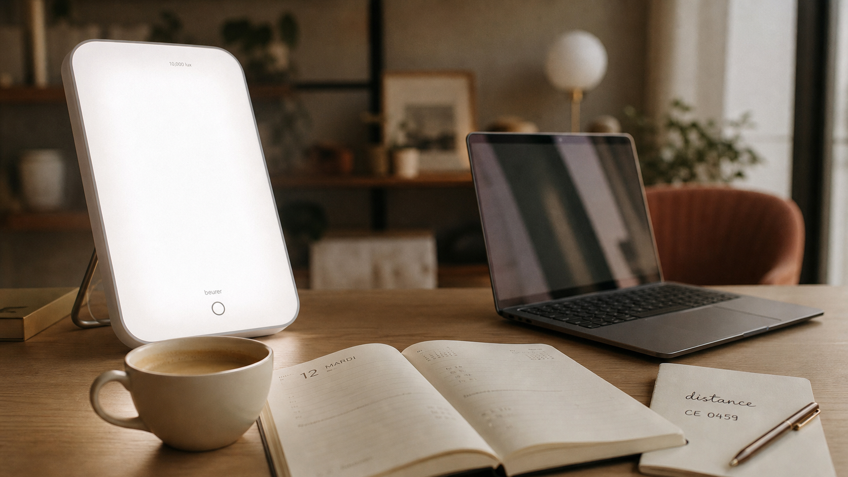 Lampe de luminothérapie 10 000 lux, luminothérapie meilleure lampe certifiée CE 0459