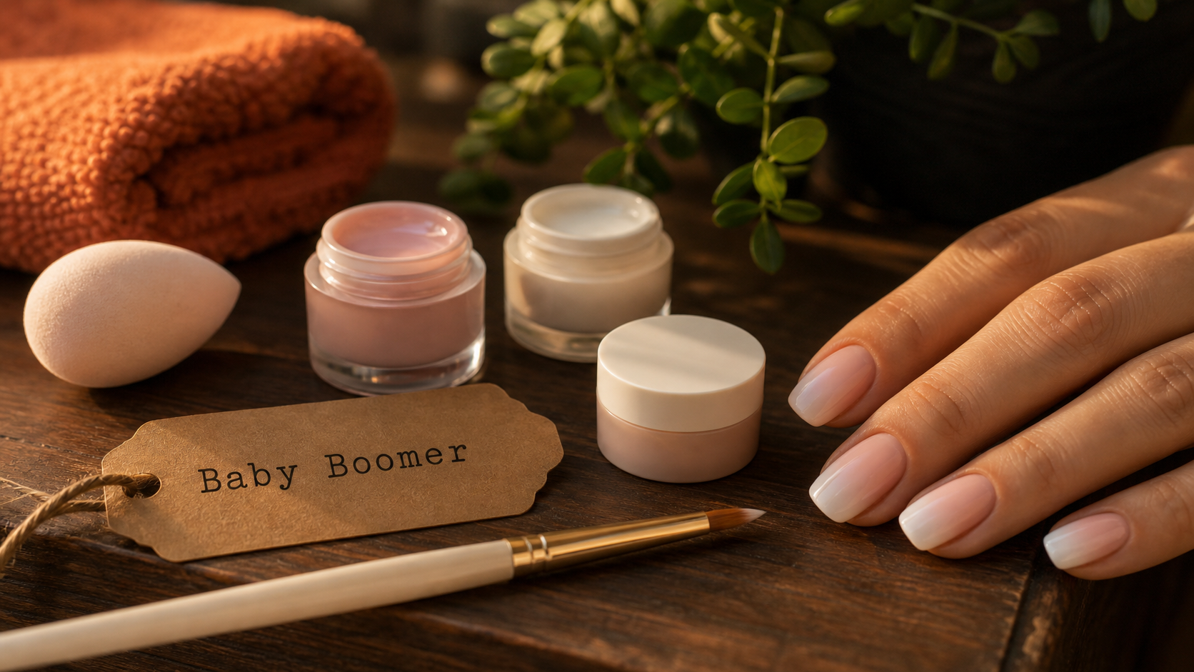 Ongle baby boomer : dégradé blanc fondu nude rosé, manucure soignée