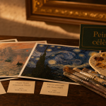 Peintre connu : reproductions La Joconde, Impression et La Nuit étoilée sur bureau