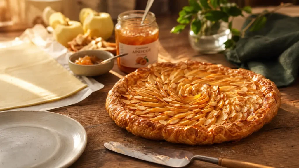 Recette gâteau avec pâte feuilletée facile : pommes fondantes, chocolat coulant, poires amandes, feuilleté doré