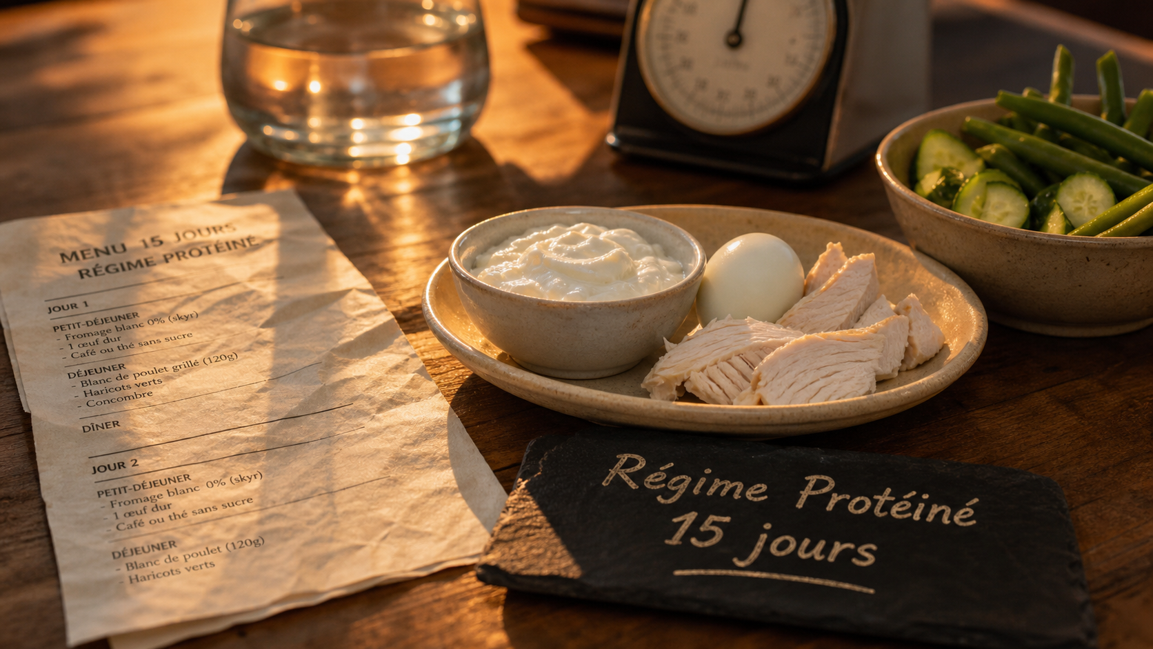 Menu regime proteine 15 jours : 50 à 100 g de protéines