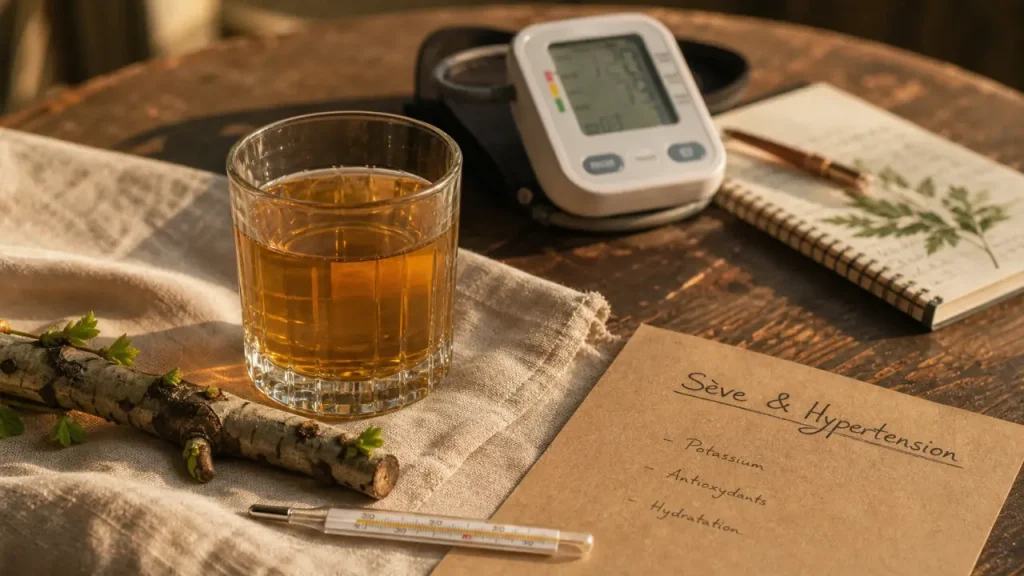 Seve de bouleau et hypertension : verre de seve sous surveillance