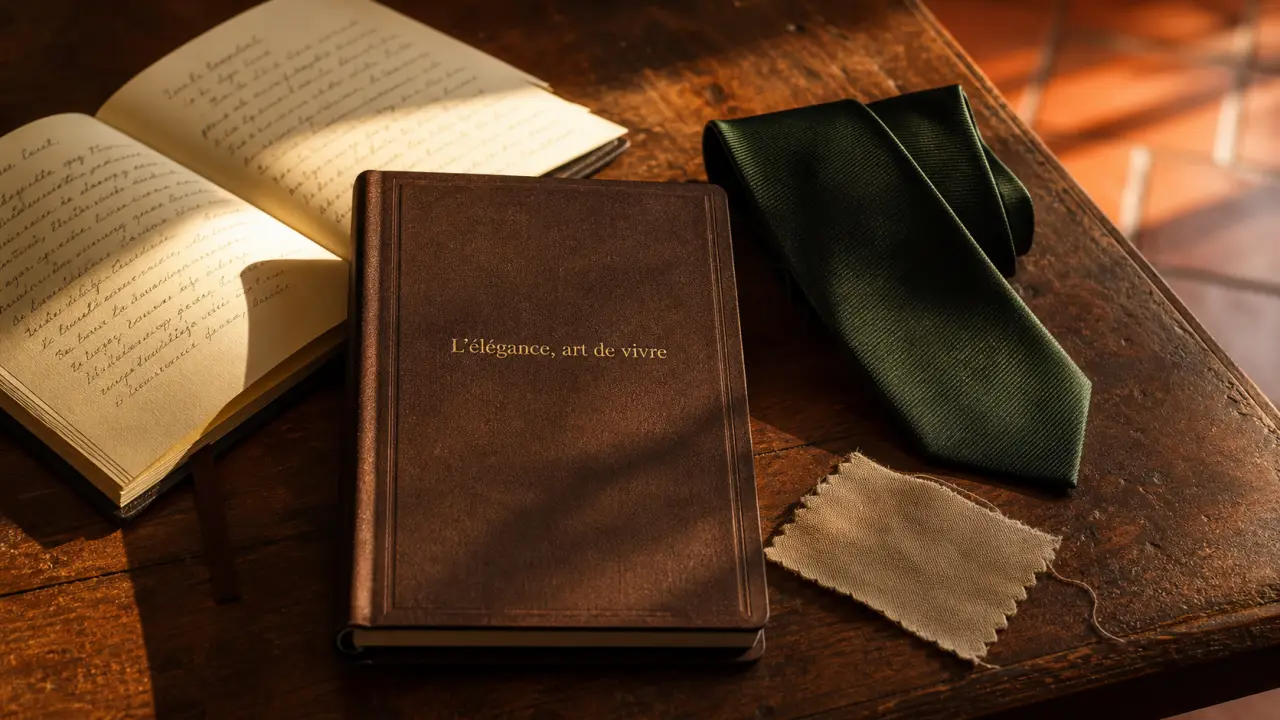 L'élégance est un art de vivre : carnet, cravate et tissu, style soigné