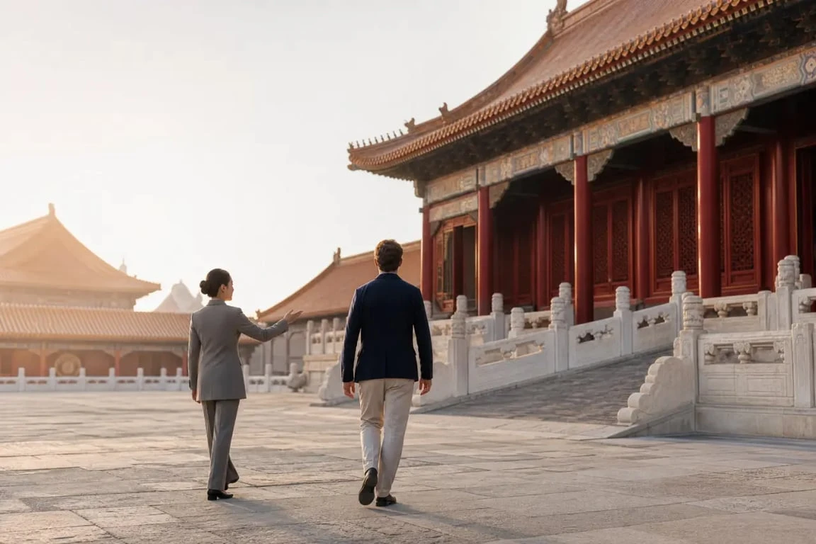Voyage luxe Chine : cour impériale de Pékin au lever du jour avec guide privé