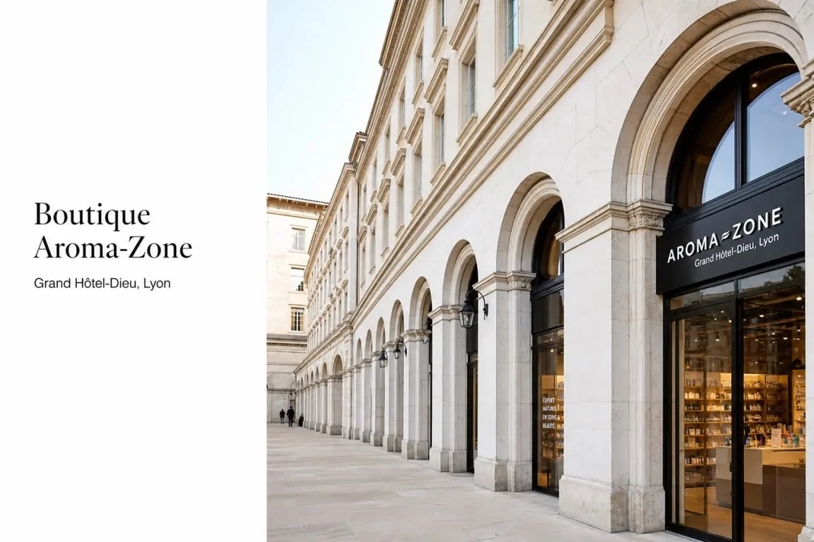 Boutique aroma zone lyon grand hôtel dieu photos : façade du magasin au Grand Hôtel-Dieu à Lyon