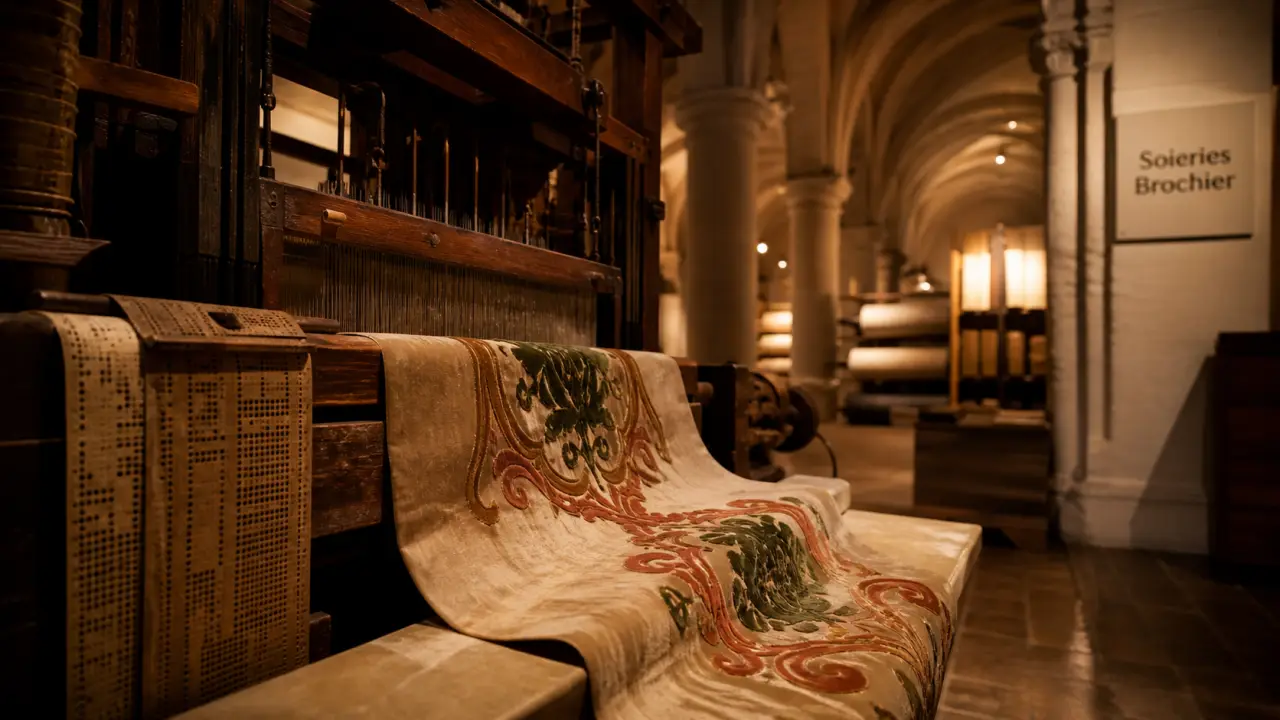Métier Jacquard au musée Soieries Brochier, boutique du Grand Hôtel-Dieu à Lyon