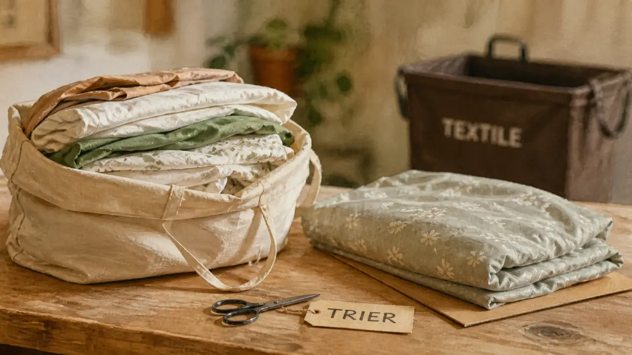 Recyclage linge de maison : trier et recycler draps et serviettes usagés