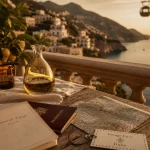 Voyage luxe Italie : balcon amalfitaine sur la Méditerranée, golden hour