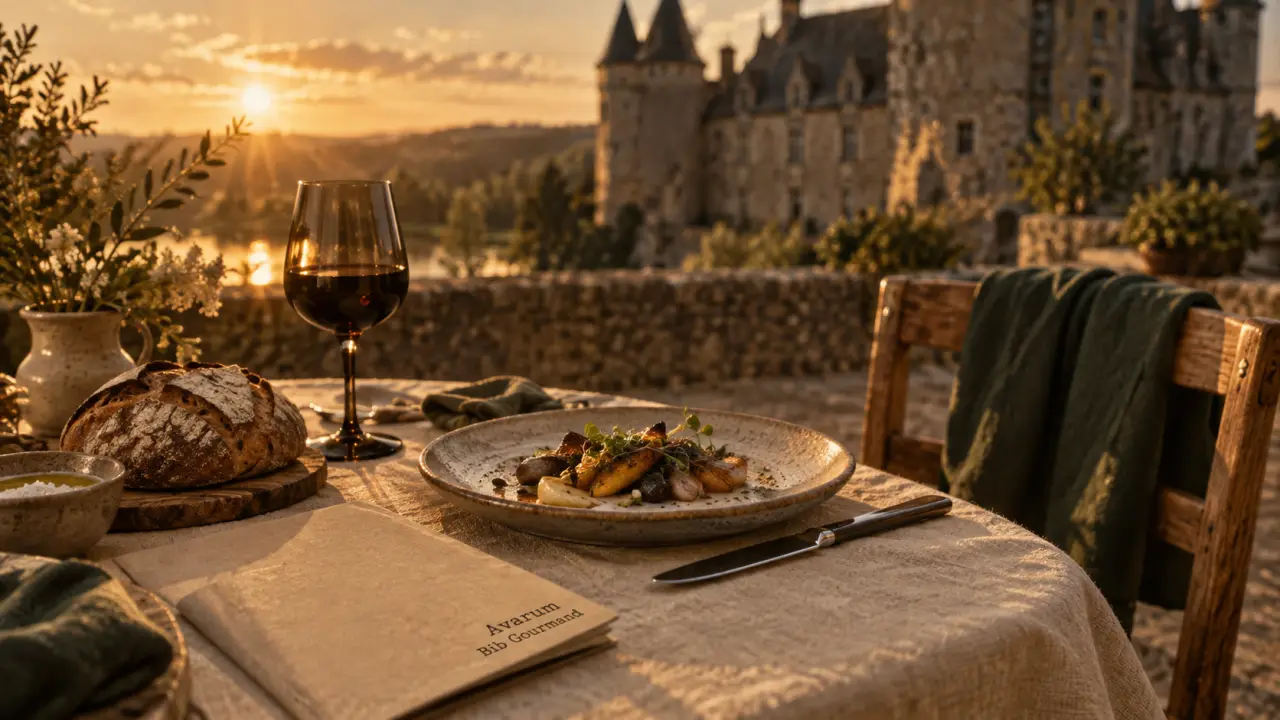 Avarum restaurant gastronomique Blois Fougères-sur-Bièvre, terrasse au pied du château