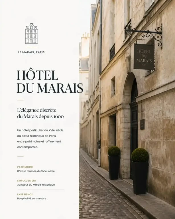Façade historique de The Originals Boutique Hôtel du Vieux Saule Paris Le Marais