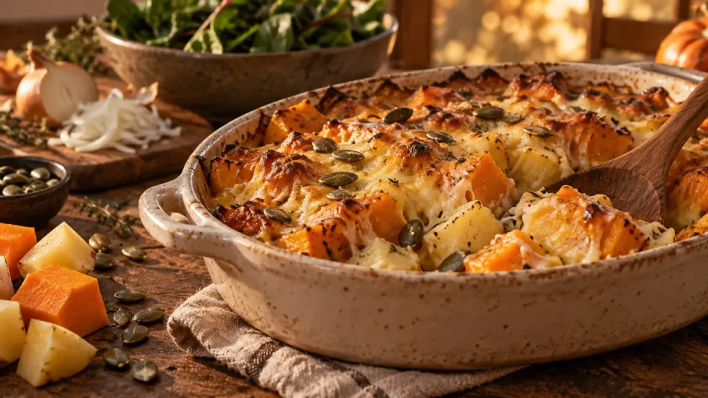 Potiron recettes faciles : gratin doré