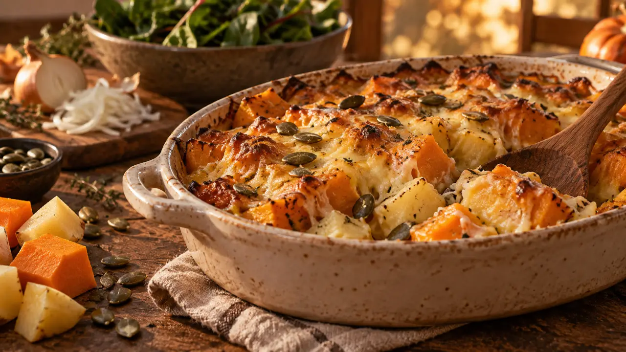 Potiron recettes faciles : gratin doré