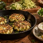 Recettes légumes faciles : galettes de courgettes et feta dorées