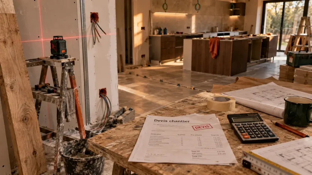 Aménagement intérieur Orléans Pithiviers : chantier d’aménagement intérieur en cours