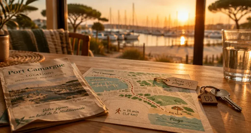 Location vacances le Grau-du-Roi : clé, carte et accès plage près du port Camargue